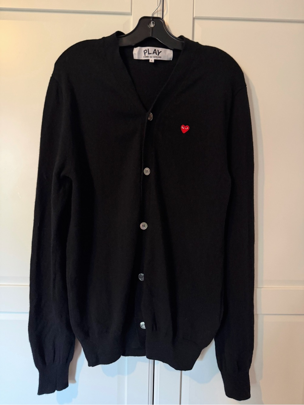 Comme des Garcons PLAY Black Cardigan